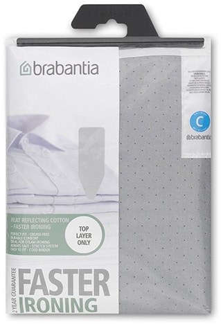 Brabantia Metallised Silver Ironing Board Cover packaging-min