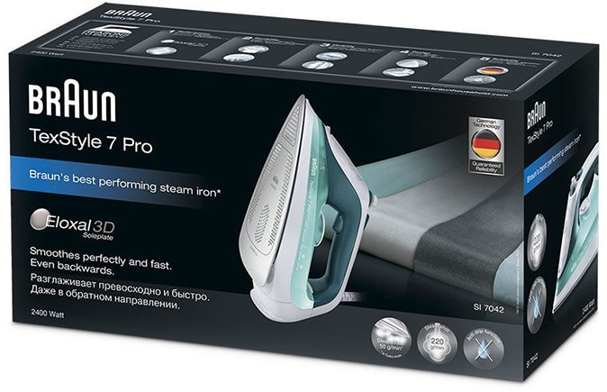 Braun SI7042GR TexStyle 7 Pro Multifunctional Steam Iron box-min