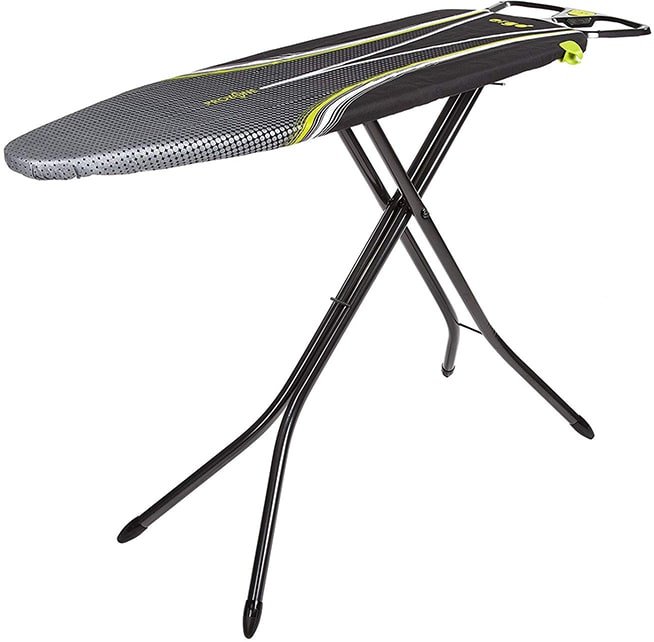 Minky Ergo Ironing Board, Green fully opened-min