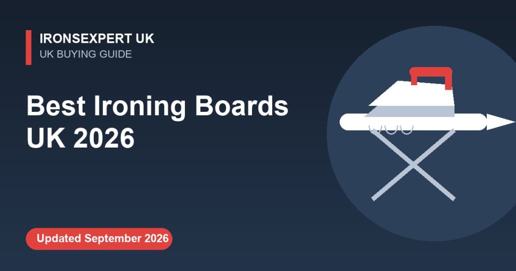 Best Ironing Boards UK 2026 – IronsExpert UK guide illustration