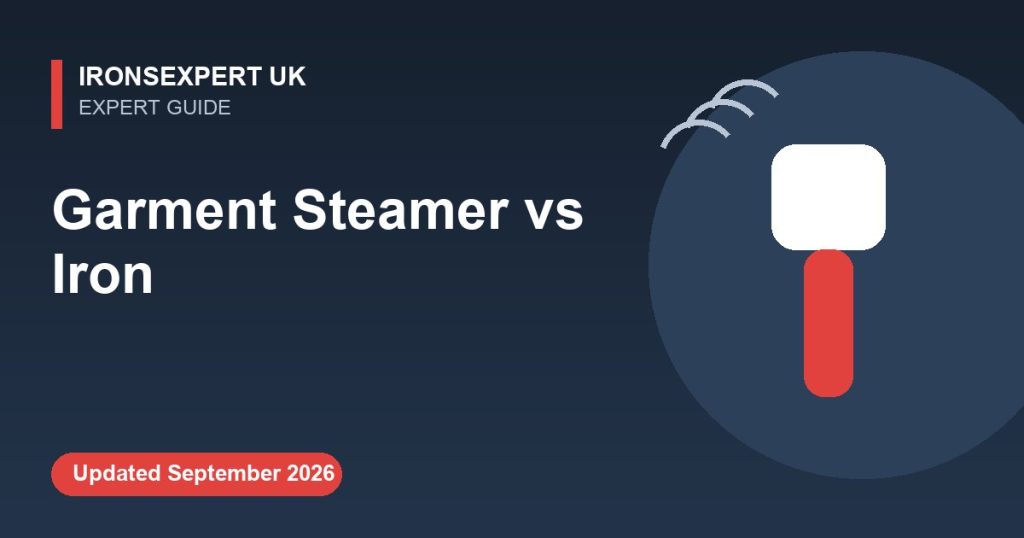 Garment Steamer vs Iron – IronsExpert UK guide illustration