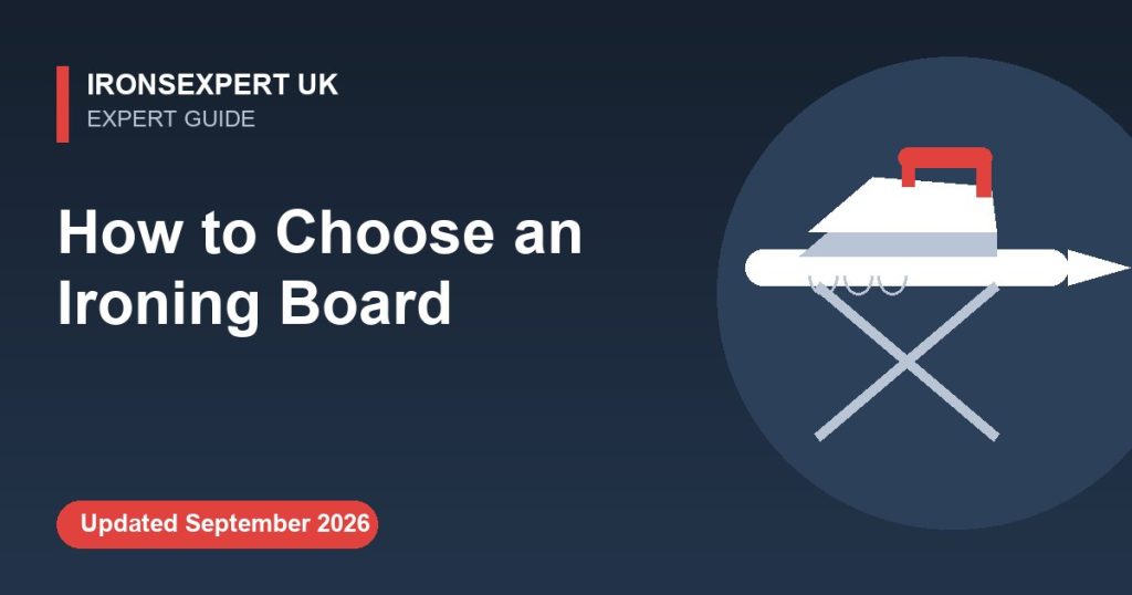 How to Choose an Ironing Board – IronsExpert UK guide illustration