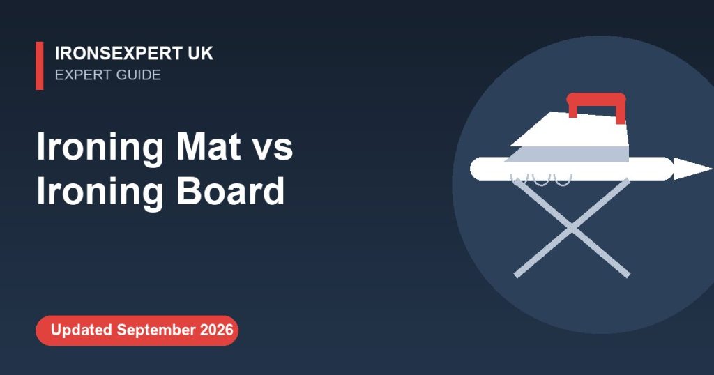 Ironing Mat vs Ironing Board – IronsExpert UK guide illustration