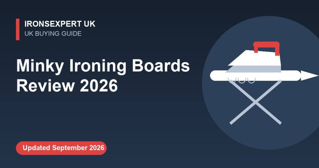 Minky Ironing Boards Review 2026 – IronsExpert UK guide illustration